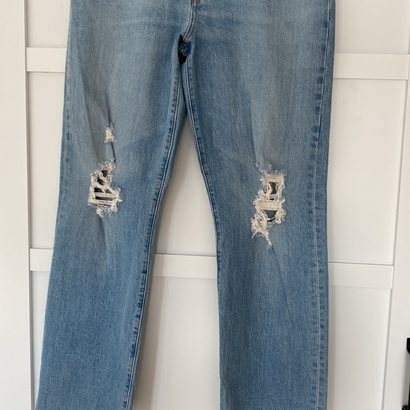 Levis Ribcage Straight Jeans with Knee Rips 32x32 - Picture 11 of 14